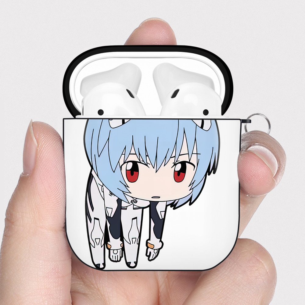 （画像用） EVA 新世紀エヴァンゲリオン AirPods 第2世代保護ケース ハードシェル ブラック 耐衝撃・防指紋・カラビナ付き