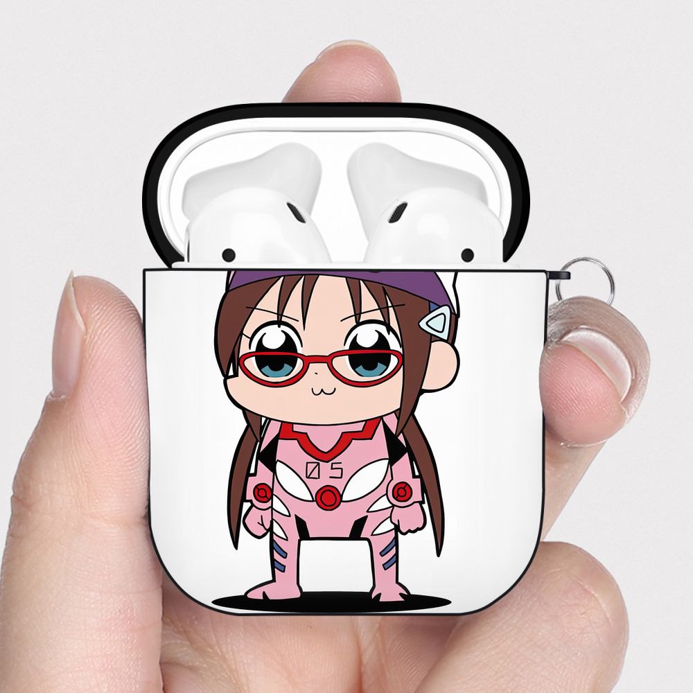 （画像用） EVA 新世紀エヴァンゲリオン AirPods 第2世代保護ケース ハードシェル ブラック 耐衝撃・防指紋・カラビナ付き