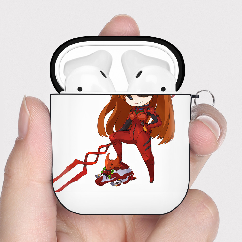 （画像用） EVA 新世紀エヴァンゲリオン AirPods 第2世代保護ケース ハードシェル ブラック 耐衝撃・防指紋・カラビナ付き