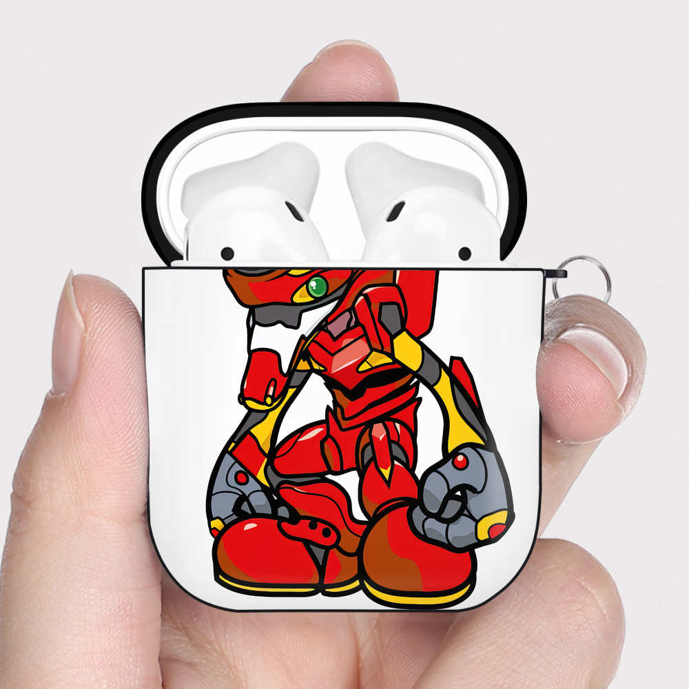 （画像用） EVA 新世紀エヴァンゲリオン AirPods 第2世代保護ケース ハードシェル ブラック 耐衝撃・防指紋・カラビナ付き