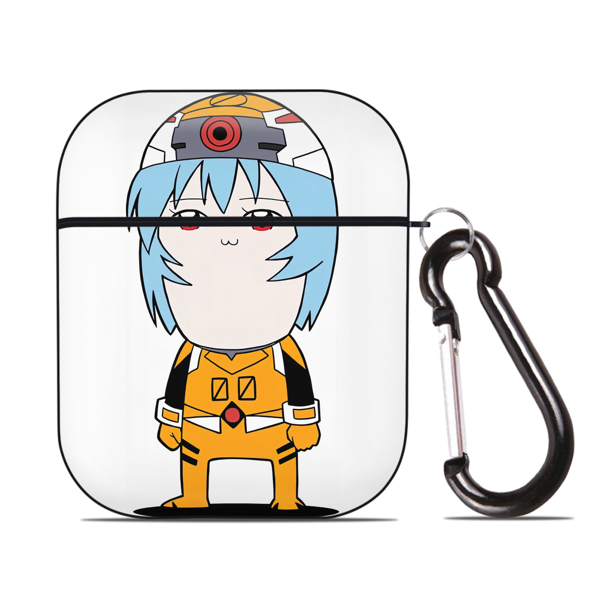 （画像用） EVA 新世紀エヴァンゲリオン AirPods 第2世代保護ケース ハードシェル ブラック 耐衝撃・防指紋・カラビナ付き