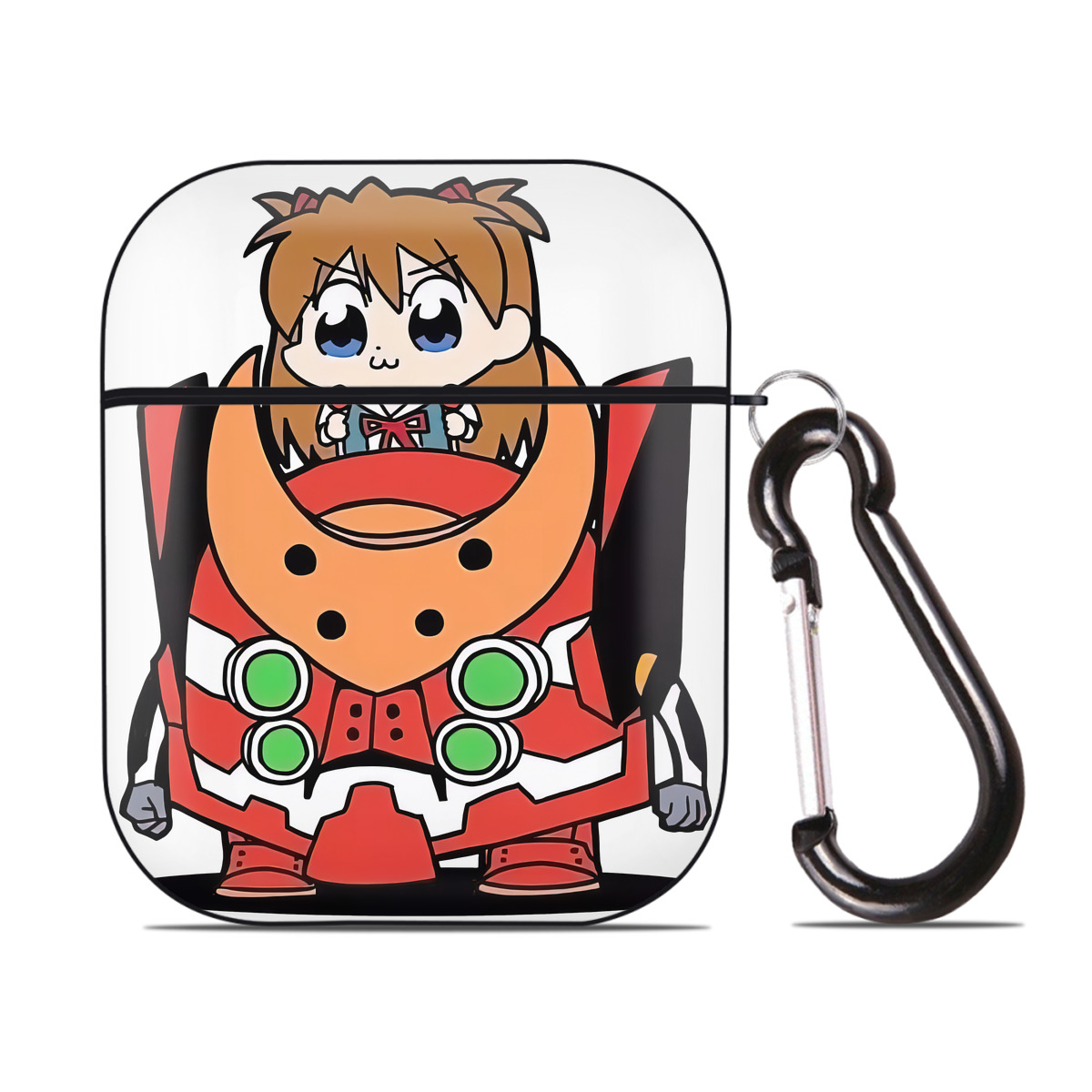 （画像用） EVA 新世紀エヴァンゲリオン AirPods 第2世代保護ケース ハードシェル ブラック 耐衝撃・防指紋・カラビナ付き