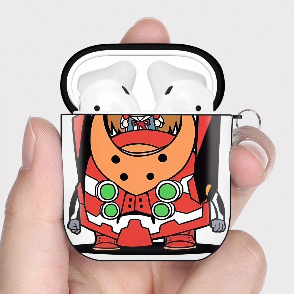 （画像用） EVA 新世紀エヴァンゲリオン AirPods 第2世代保護ケース ハードシェル ブラック 耐衝撃・防指紋・カラビナ付き