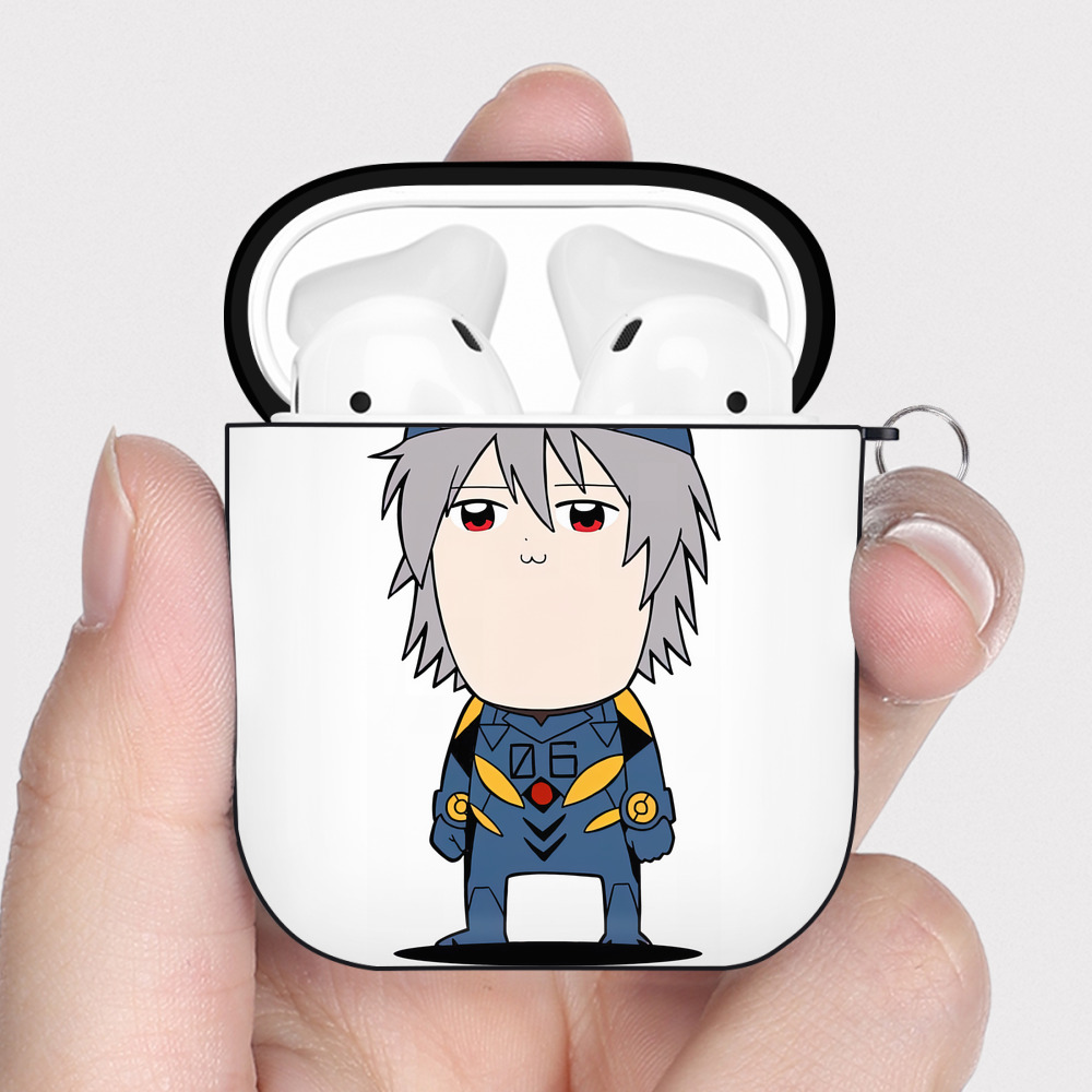 （画像用） EVA 新世紀エヴァンゲリオン AirPods 第2世代保護ケース ハードシェル ブラック 耐衝撃・防指紋・カラビナ付き