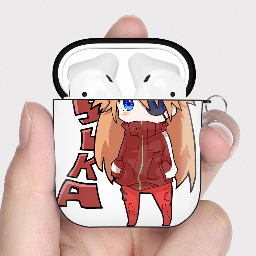 （画像用） EVA 新世紀エヴァンゲリオン AirPods 第2世代保護ケース ハードシェル ブラック 耐衝撃・防指紋・カラビナ付き