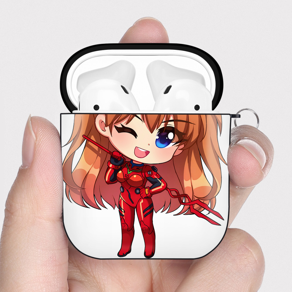 （画像用） EVA 新世紀エヴァンゲリオン AirPods 第2世代保護ケース ハードシェル ブラック 耐衝撃・防指紋・カラビナ付き