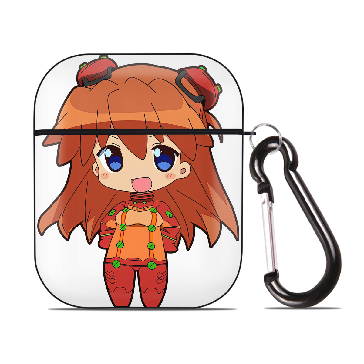 （画像用） EVA 新世紀エヴァンゲリオン AirPods 第2世代保護ケース ハードシェル ブラック 耐衝撃・防指紋・カラビナ付き