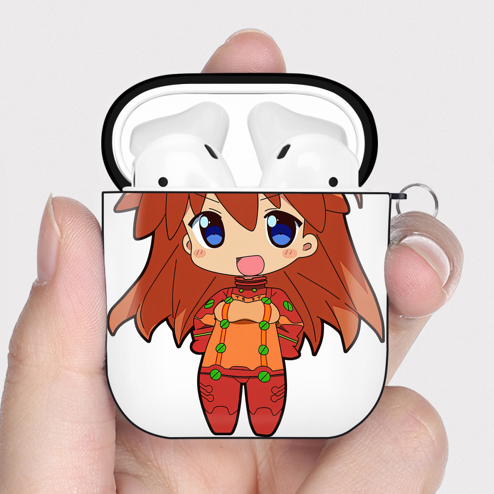 （画像用） EVA 新世紀エヴァンゲリオン AirPods 第2世代保護ケース ハードシェル ブラック 耐衝撃・防指紋・カラビナ付き