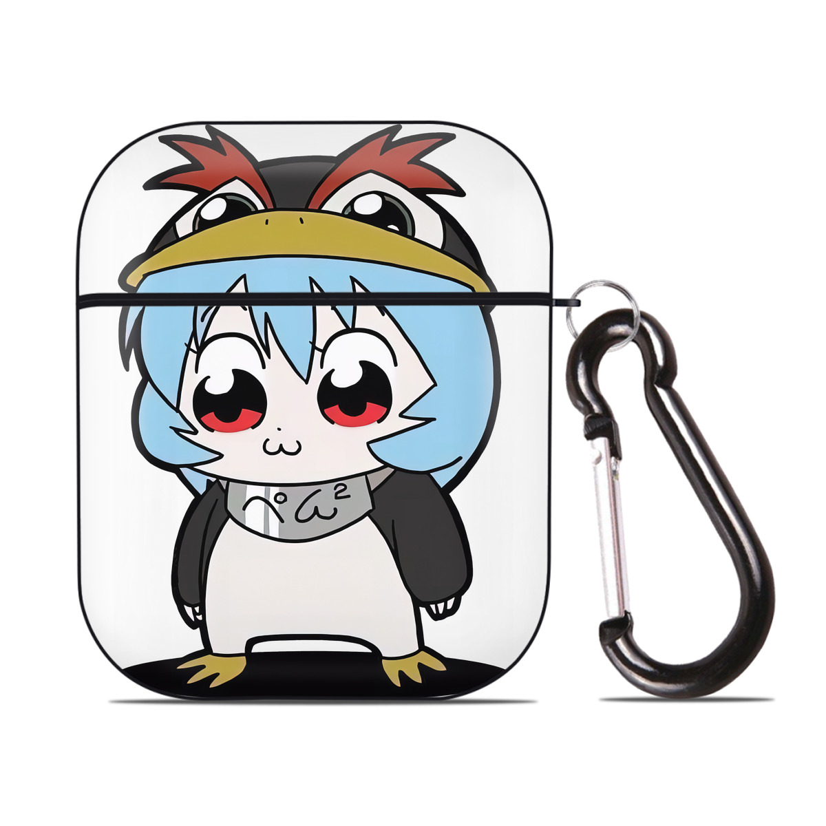（画像用） EVA 新世紀エヴァンゲリオン AirPods 第2世代保護ケース ハードシェル ブラック 耐衝撃・防指紋・カラビナ付き