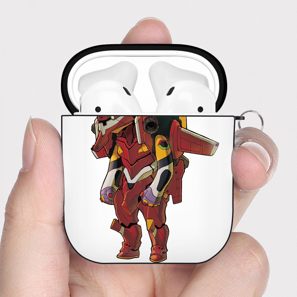（画像用） EVA 新世紀エヴァンゲリオン AirPods 第2世代保護ケース ハードシェル ブラック 耐衝撃・防指紋・カラビナ付き