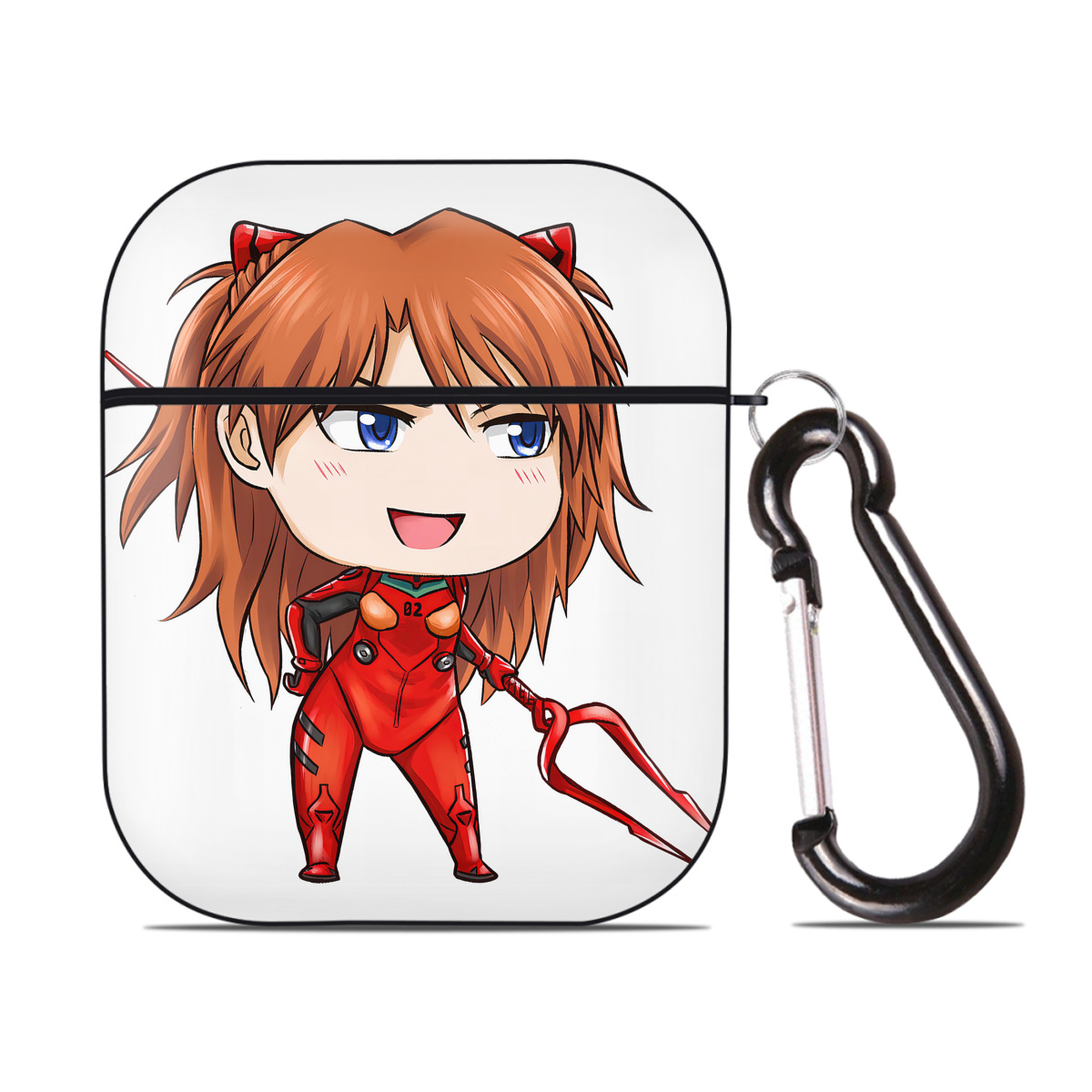 （画像用） EVA 新世紀エヴァンゲリオン AirPods 第2世代保護ケース ハードシェル ブラック 耐衝撃・防指紋・カラビナ付き