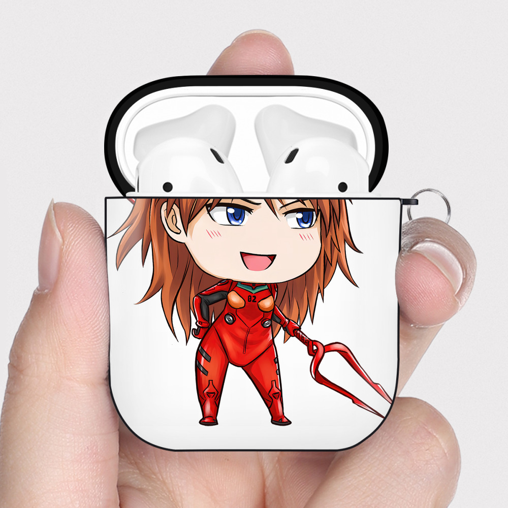 （画像用） EVA 新世紀エヴァンゲリオン AirPods 第2世代保護ケース ハードシェル ブラック 耐衝撃・防指紋・カラビナ付き