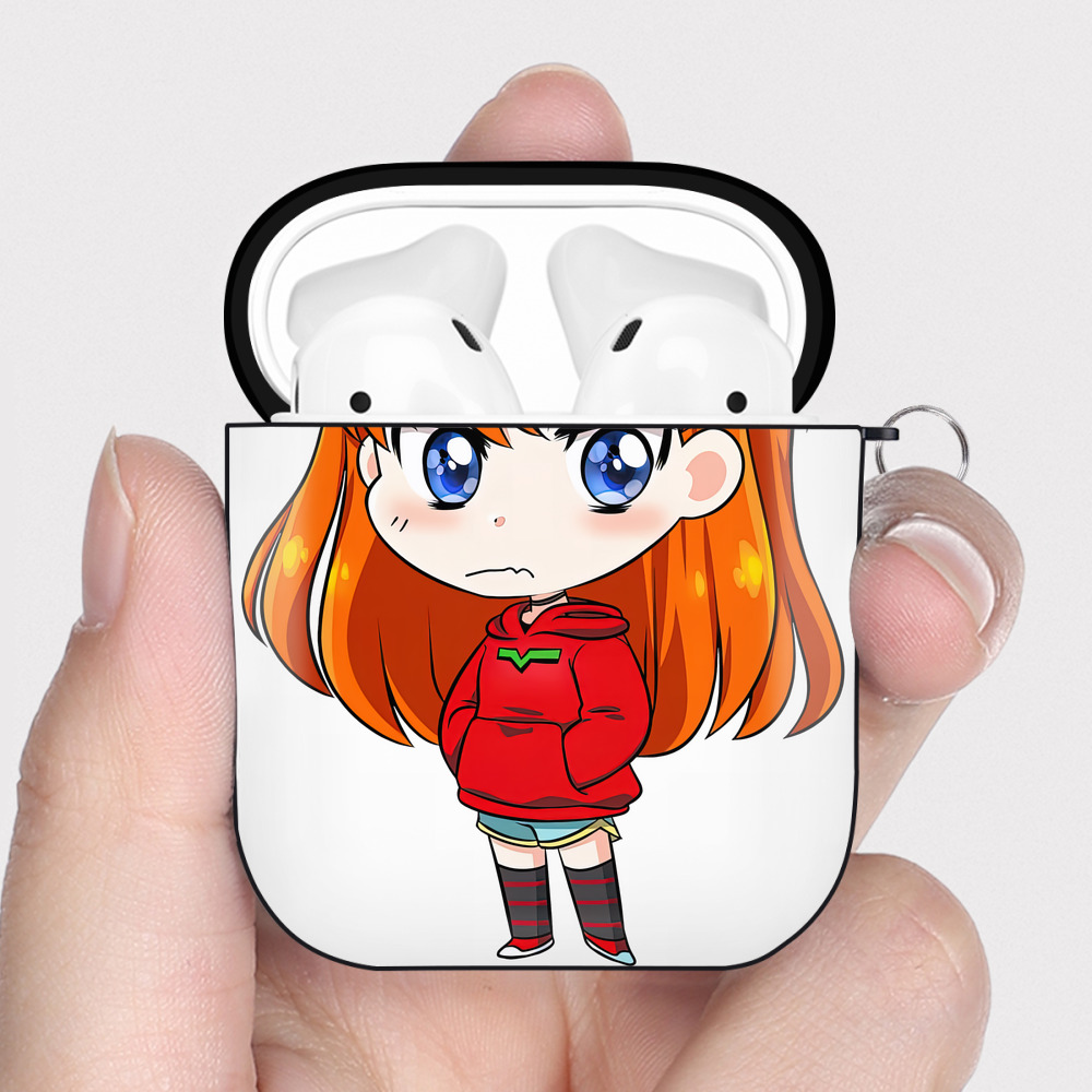 （画像用） EVA 新世紀エヴァンゲリオン AirPods 第2世代保護ケース ハードシェル ブラック 耐衝撃・防指紋・カラビナ付き
