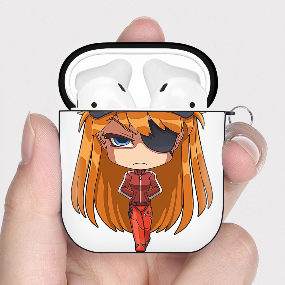 （画像用） EVA 新世紀エヴァンゲリオン AirPods 第2世代保護ケース ハードシェル ブラック 耐衝撃・防指紋・カラビナ付き