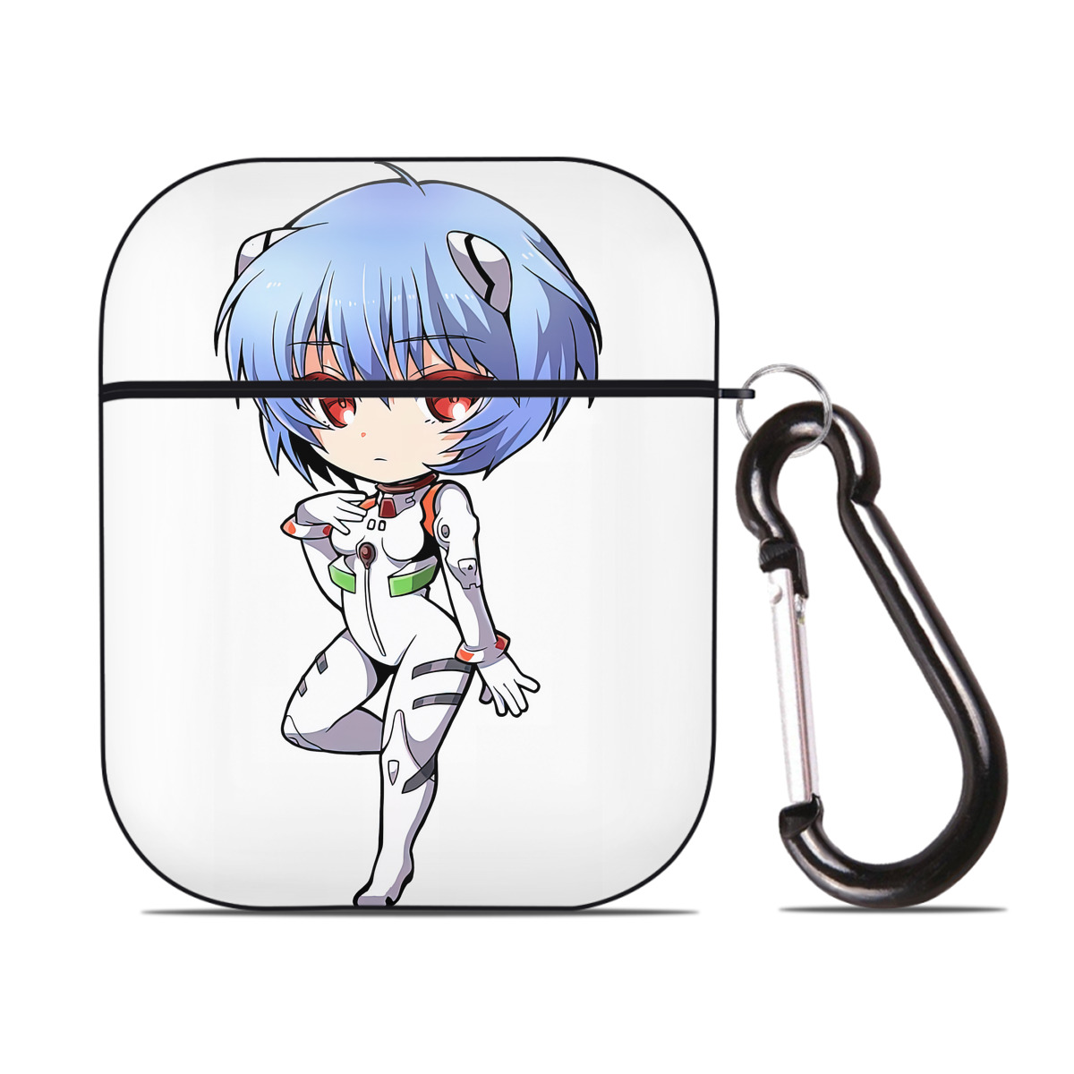 （画像用） EVA 新世紀エヴァンゲリオン AirPods 第2世代保護ケース ハードシェル ブラック 耐衝撃・防指紋・カラビナ付き