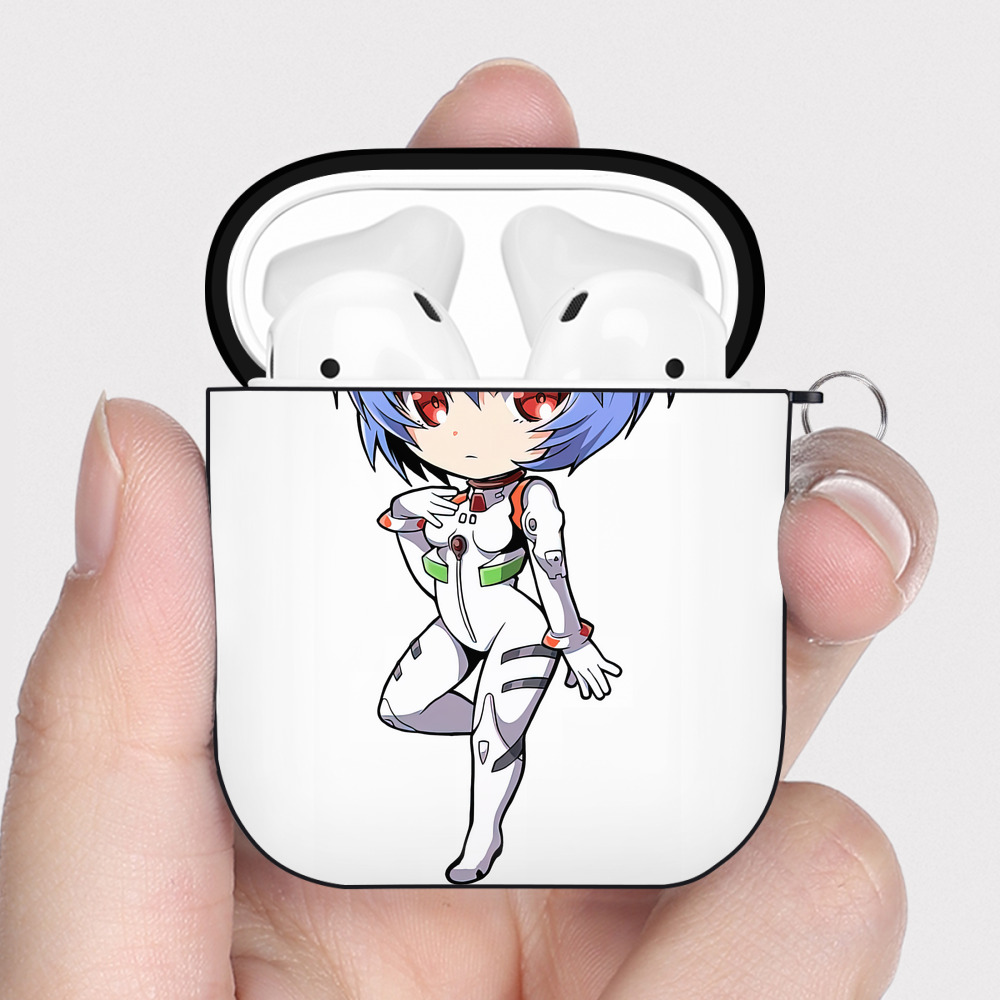 （画像用） EVA 新世紀エヴァンゲリオン AirPods 第2世代保護ケース ハードシェル ブラック 耐衝撃・防指紋・カラビナ付き