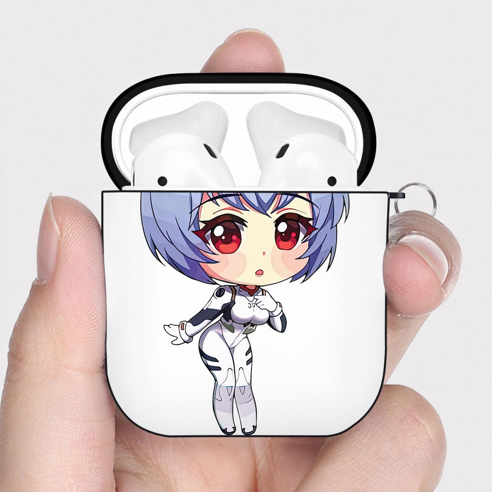 （画像用） EVA 新世紀エヴァンゲリオン AirPods 第2世代保護ケース ハードシェル ブラック 耐衝撃・防指紋・カラビナ付き