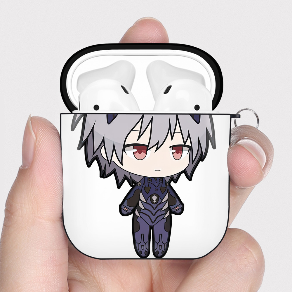 （画像用） EVA 新世紀エヴァンゲリオン AirPods 第2世代保護ケース ハードシェル ブラック 耐衝撃・防指紋・カラビナ付き