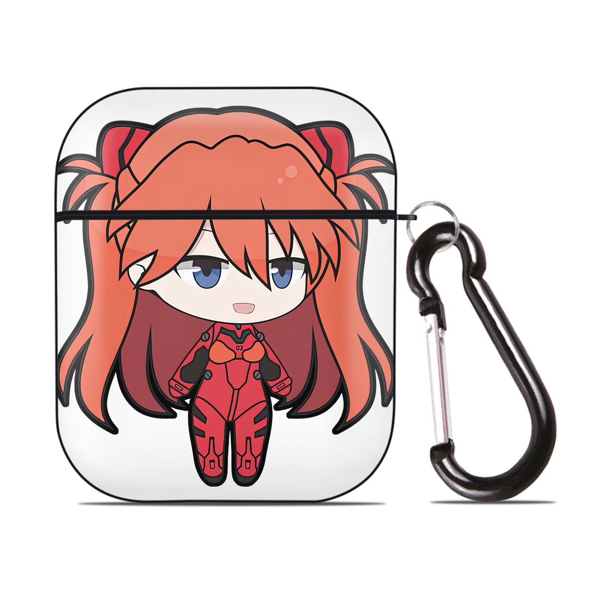 （画像用） EVA 新世紀エヴァンゲリオン AirPods 第2世代保護ケース ハードシェル ブラック 耐衝撃・防指紋・カラビナ付き