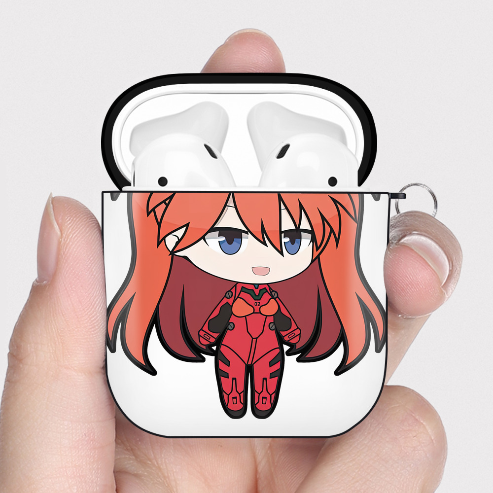 （画像用） EVA 新世紀エヴァンゲリオン AirPods 第2世代保護ケース ハードシェル ブラック 耐衝撃・防指紋・カラビナ付き