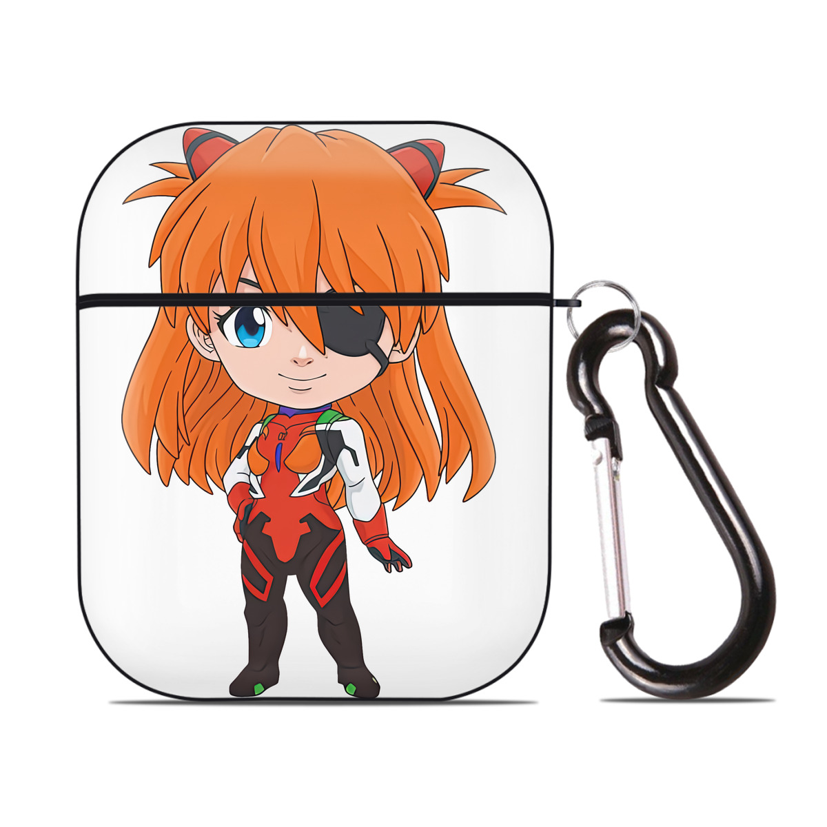 （画像用） EVA 新世紀エヴァンゲリオン AirPods 第2世代保護ケース ハードシェル ブラック 耐衝撃・防指紋・カラビナ付き