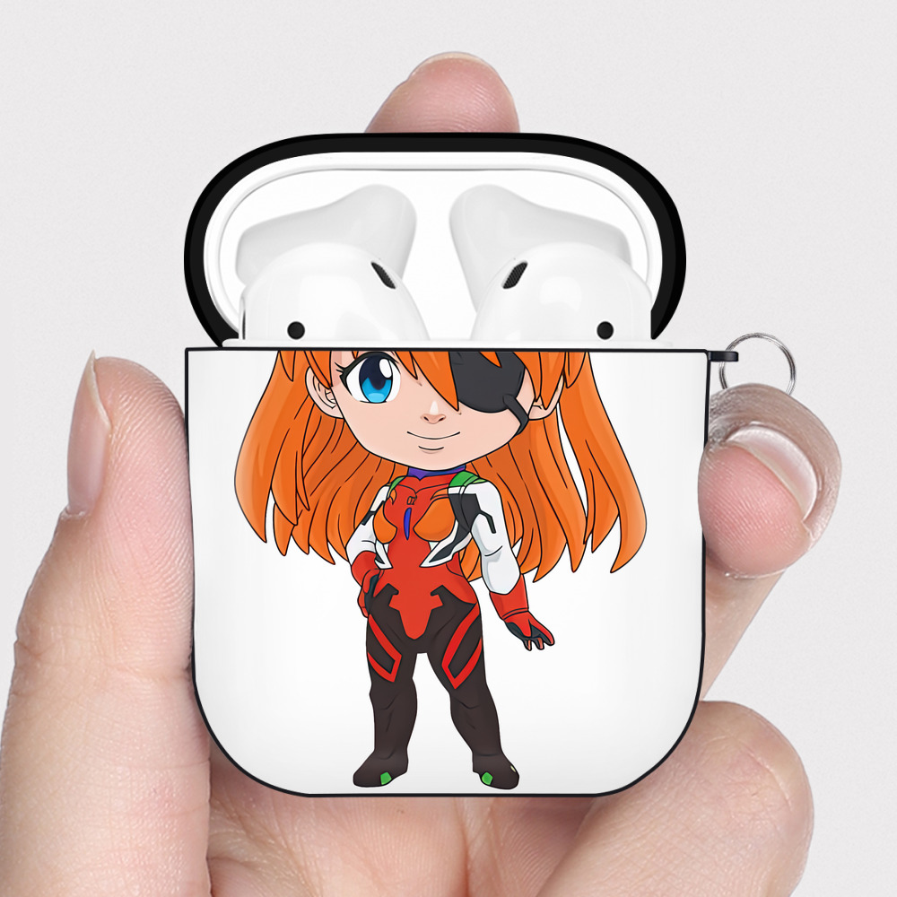 （画像用） EVA 新世紀エヴァンゲリオン AirPods 第2世代保護ケース ハードシェル ブラック 耐衝撃・防指紋・カラビナ付き