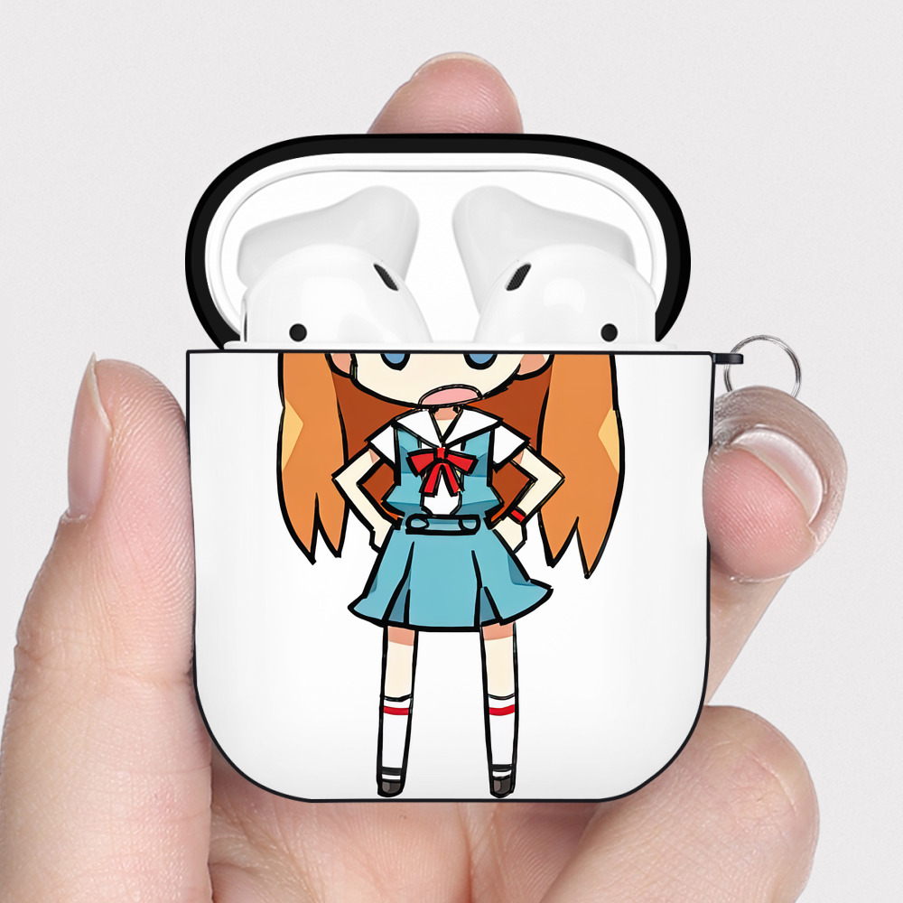 （画像用） EVA 新世紀エヴァンゲリオン AirPods 第2世代保護ケース ハードシェル ブラック 耐衝撃・防指紋・カラビナ付き