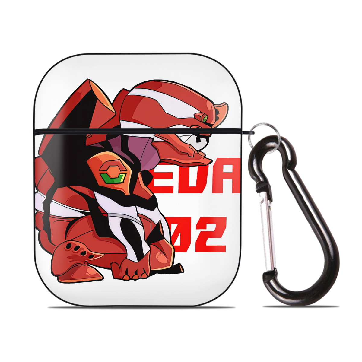 （画像用） EVA 新世紀エヴァンゲリオン AirPods 第2世代保護ケース ハードシェル ブラック 耐衝撃・防指紋・カラビナ付き