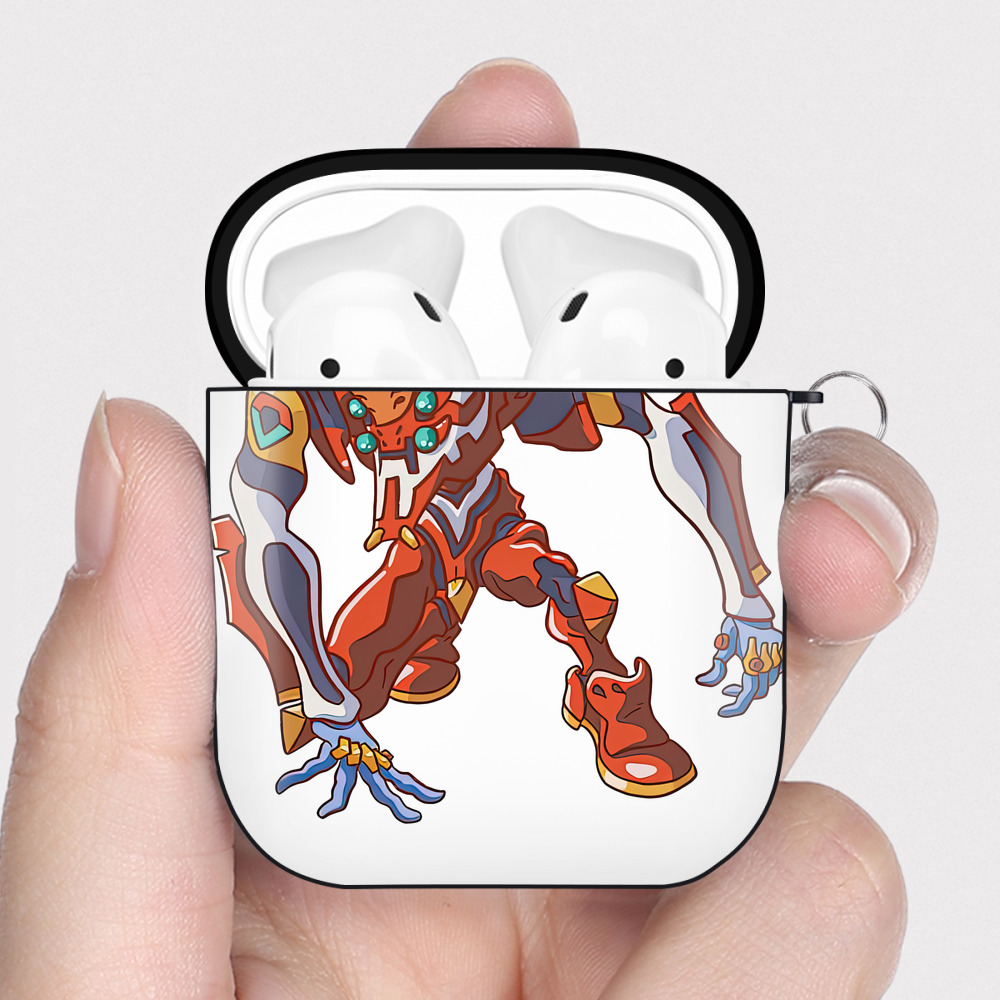 （画像用） EVA 新世紀エヴァンゲリオン AirPods 第2世代保護ケース ハードシェル ブラック 耐衝撃・防指紋・カラビナ付き