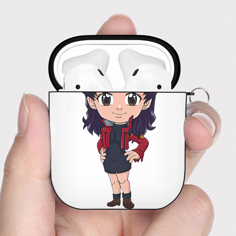 （画像用） EVA 新世紀エヴァンゲリオン AirPods 第2世代保護ケース ハードシェル ブラック 耐衝撃・防指紋・カラビナ付き