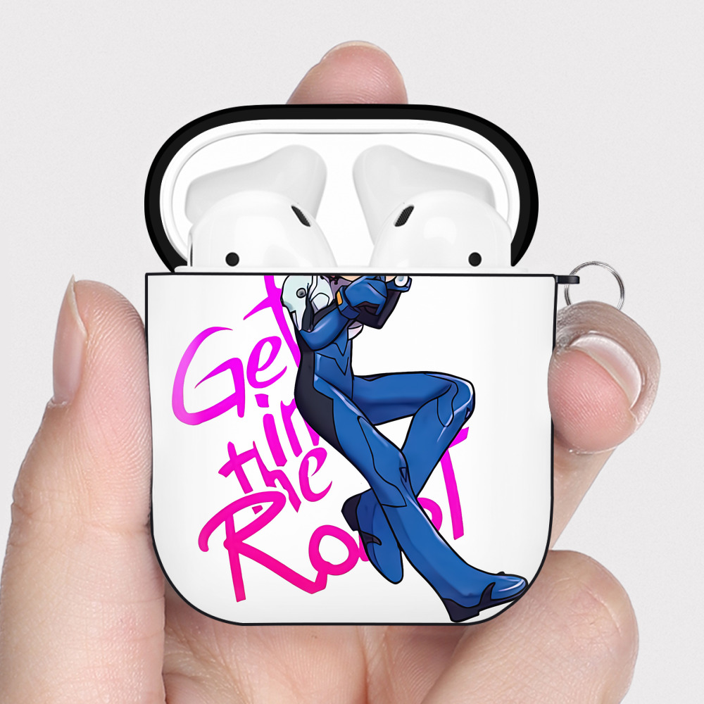 （画像用） EVA 新世紀エヴァンゲリオン AirPods 第2世代保護ケース ハードシェル ブラック 耐衝撃・防指紋・カラビナ付き