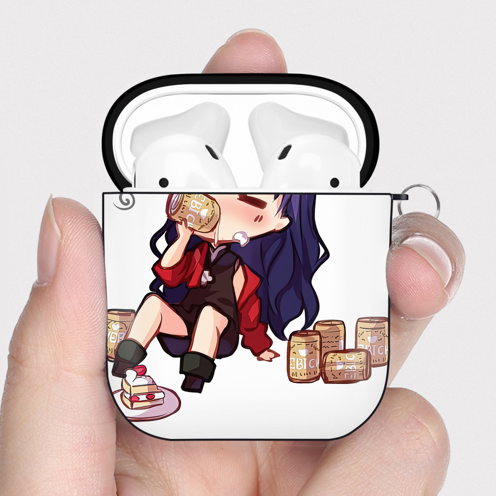 （画像用） EVA 新世紀エヴァンゲリオン AirPods 第2世代保護ケース ハードシェル ブラック 耐衝撃・防指紋・カラビナ付き