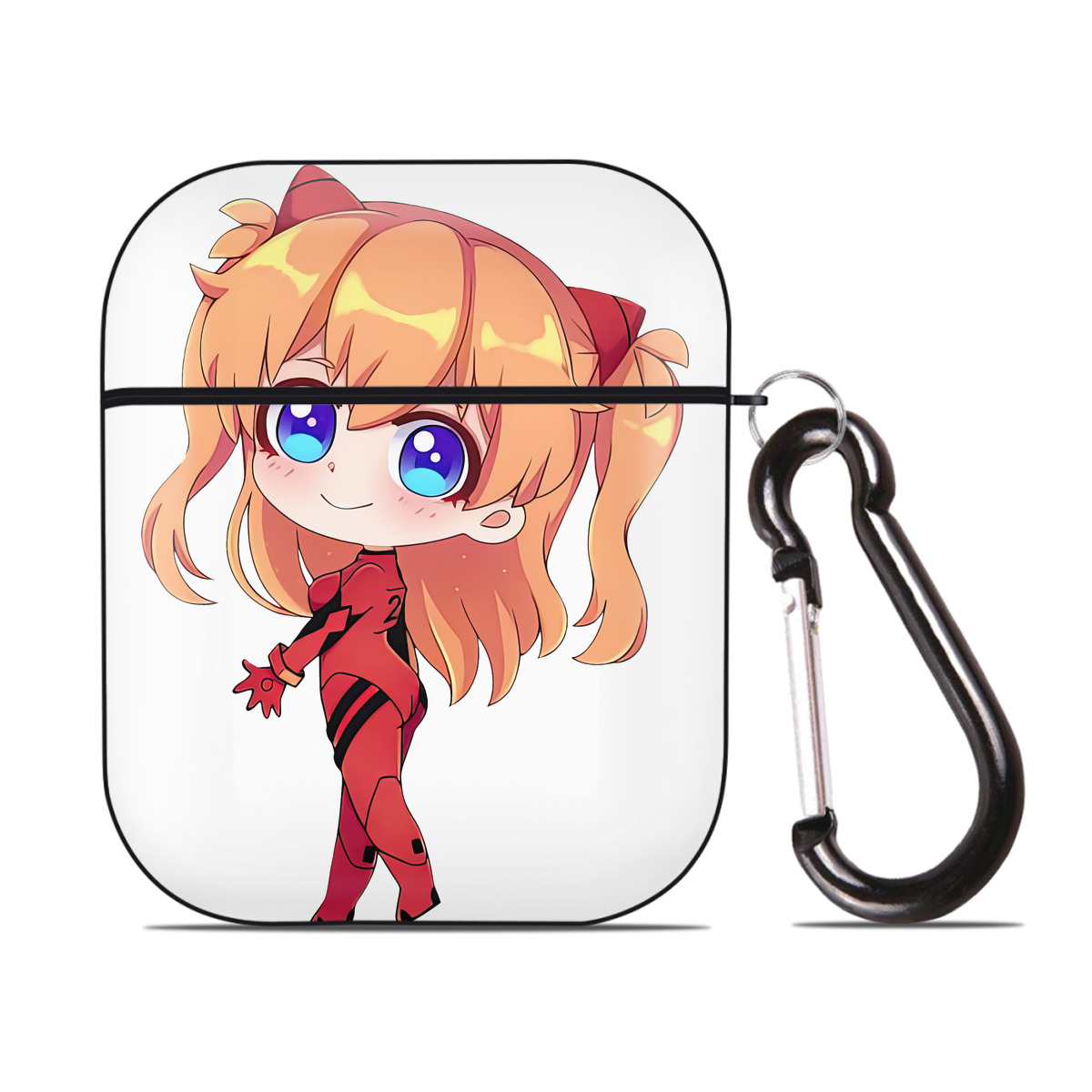 （画像用） EVA 新世紀エヴァンゲリオン AirPods 第2世代保護ケース ハードシェル ブラック 耐衝撃・防指紋・カラビナ付き