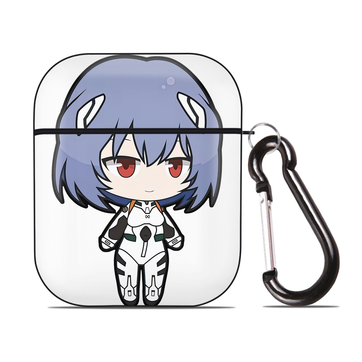 （画像用） EVA 新世紀エヴァンゲリオン AirPods 第2世代保護ケース ハードシェル ブラック 耐衝撃・防指紋・カラビナ付き