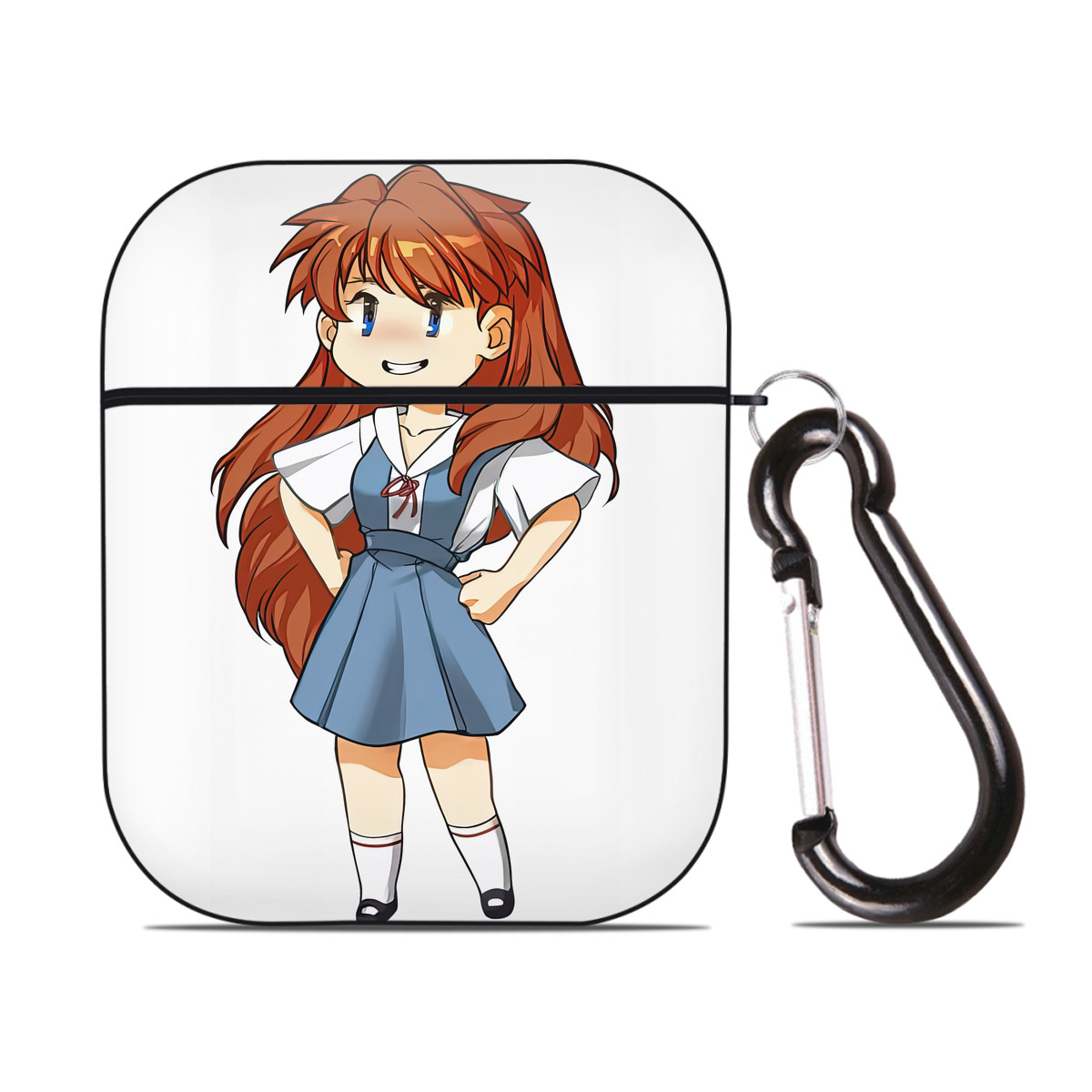 （画像用） EVA 新世紀エヴァンゲリオン AirPods 第2世代保護ケース ハードシェル ブラック 耐衝撃・防指紋・カラビナ付き