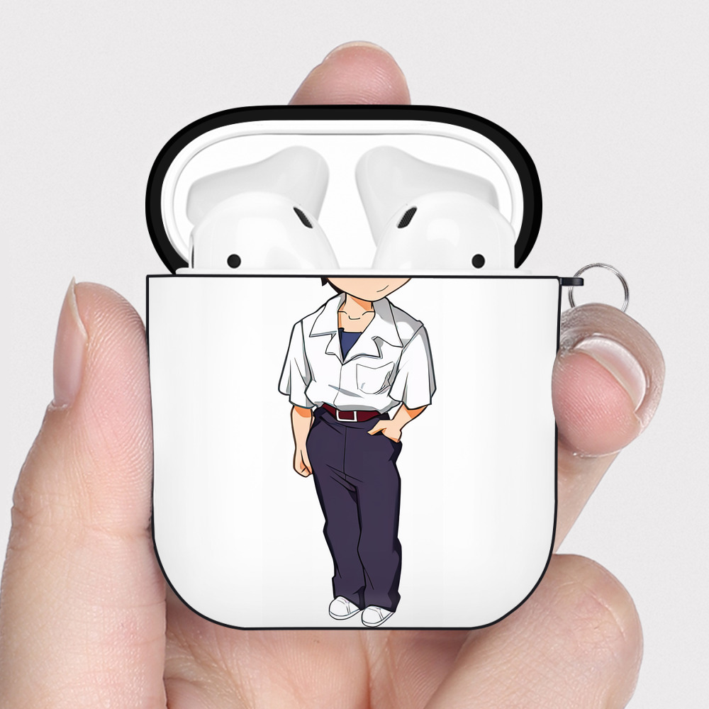 （画像用） EVA 新世紀エヴァンゲリオン AirPods 第2世代保護ケース ハードシェル ブラック 耐衝撃・防指紋・カラビナ付き