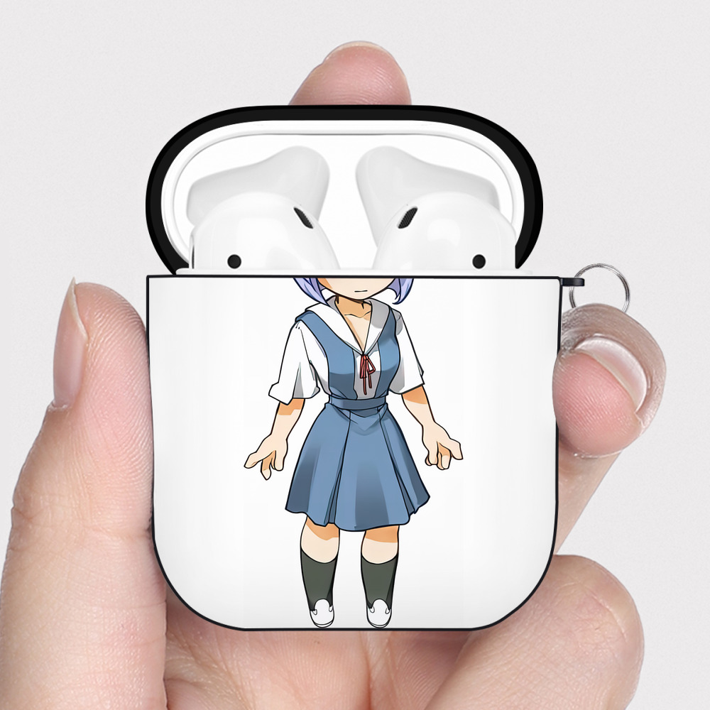 （画像用） EVA 新世紀エヴァンゲリオン AirPods 第2世代保護ケース ハードシェル ブラック 耐衝撃・防指紋・カラビナ付き