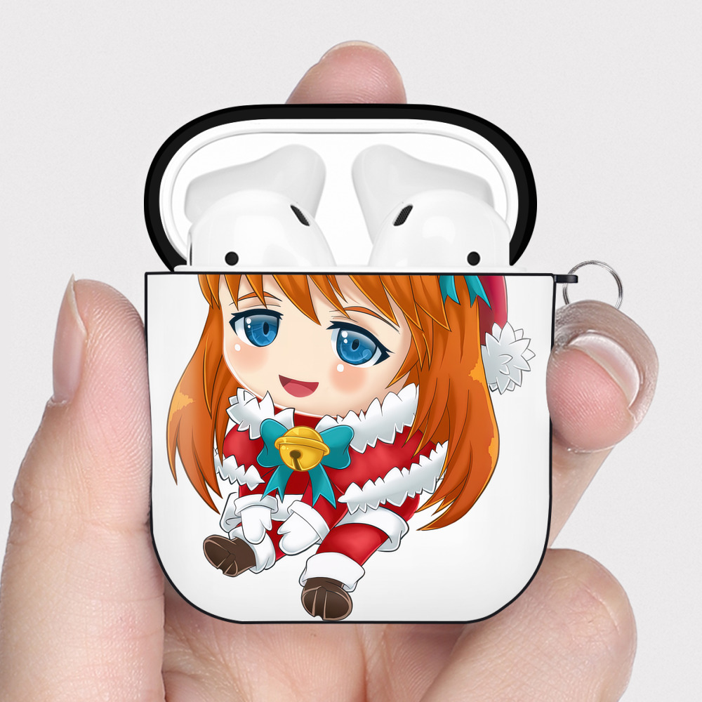 （画像用） EVA 新世紀エヴァンゲリオン AirPods 第2世代保護ケース ハードシェル ブラック 耐衝撃・防指紋・カラビナ付き