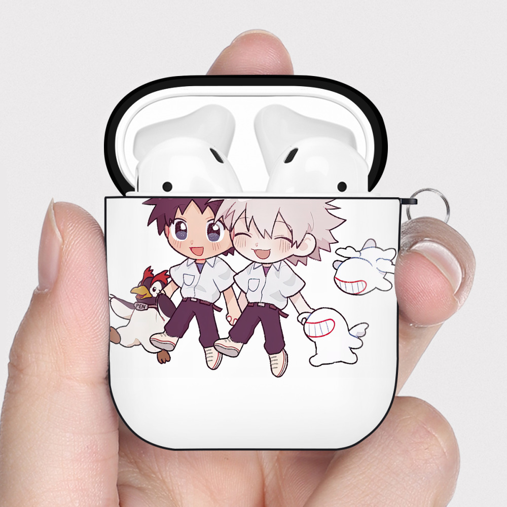 （画像用） EVA 新世紀エヴァンゲリオン AirPods 第2世代保護ケース ハードシェル ブラック 耐衝撃・防指紋・カラビナ付き