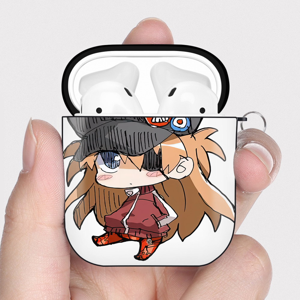 （画像用） EVA 新世紀エヴァンゲリオン AirPods 第2世代保護ケース ハードシェル ブラック 耐衝撃・防指紋・カラビナ付き