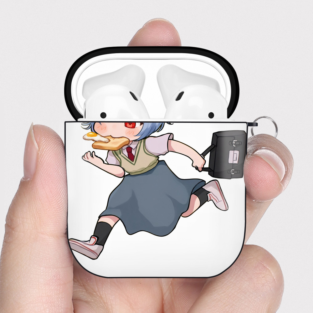 （画像用） EVA 新世紀エヴァンゲリオン AirPods 第2世代保護ケース ハードシェル ブラック 耐衝撃・防指紋・カラビナ付き