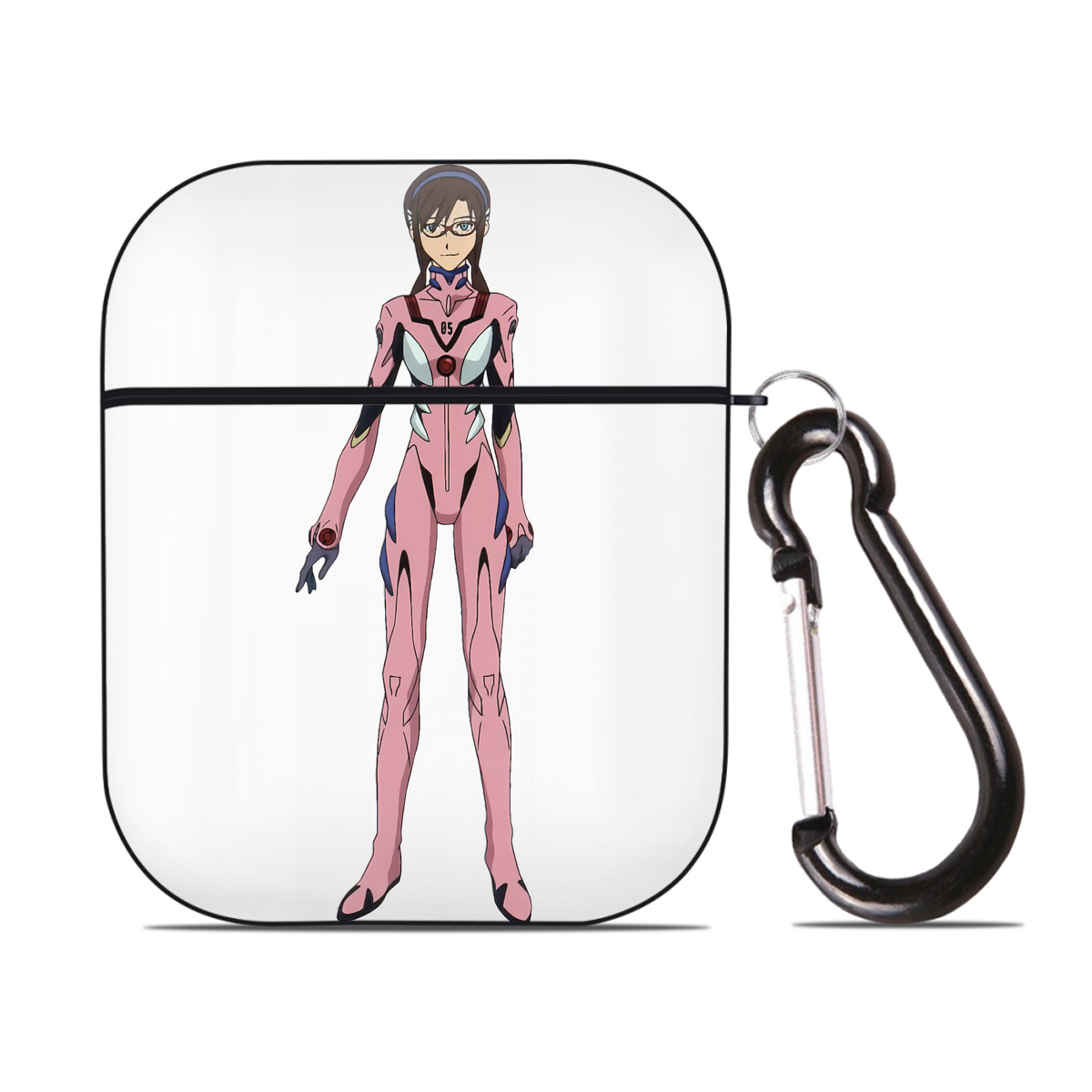 （画像用） EVA 新世紀エヴァンゲリオン AirPods 第2世代保護ケース ハードシェル ブラック 耐衝撃・防指紋・カラビナ付き