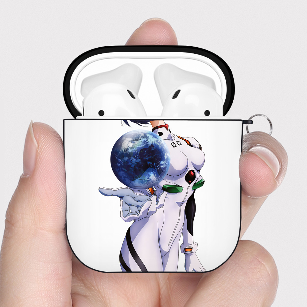 （画像用） EVA 新世紀エヴァンゲリオン AirPods 第2世代保護ケース ハードシェル ブラック 耐衝撃・防指紋・カラビナ付き