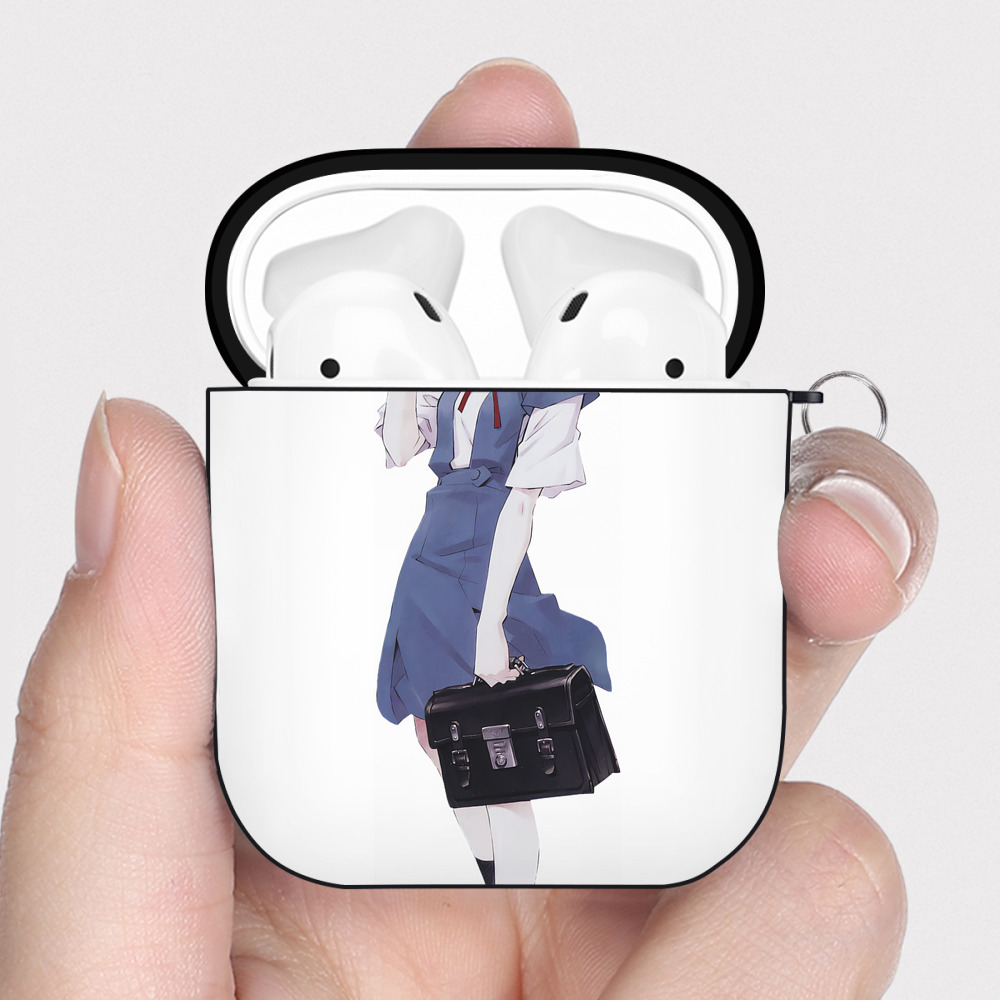 （画像用） EVA 新世紀エヴァンゲリオン AirPods 第2世代保護ケース ハードシェル ブラック 耐衝撃・防指紋・カラビナ付き