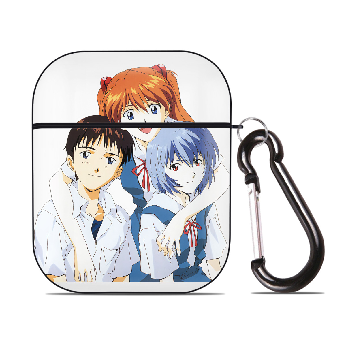 （画像用） EVA 新世紀エヴァンゲリオン AirPods 第2世代保護ケース ハードシェル ブラック 耐衝撃・防指紋・カラビナ付き