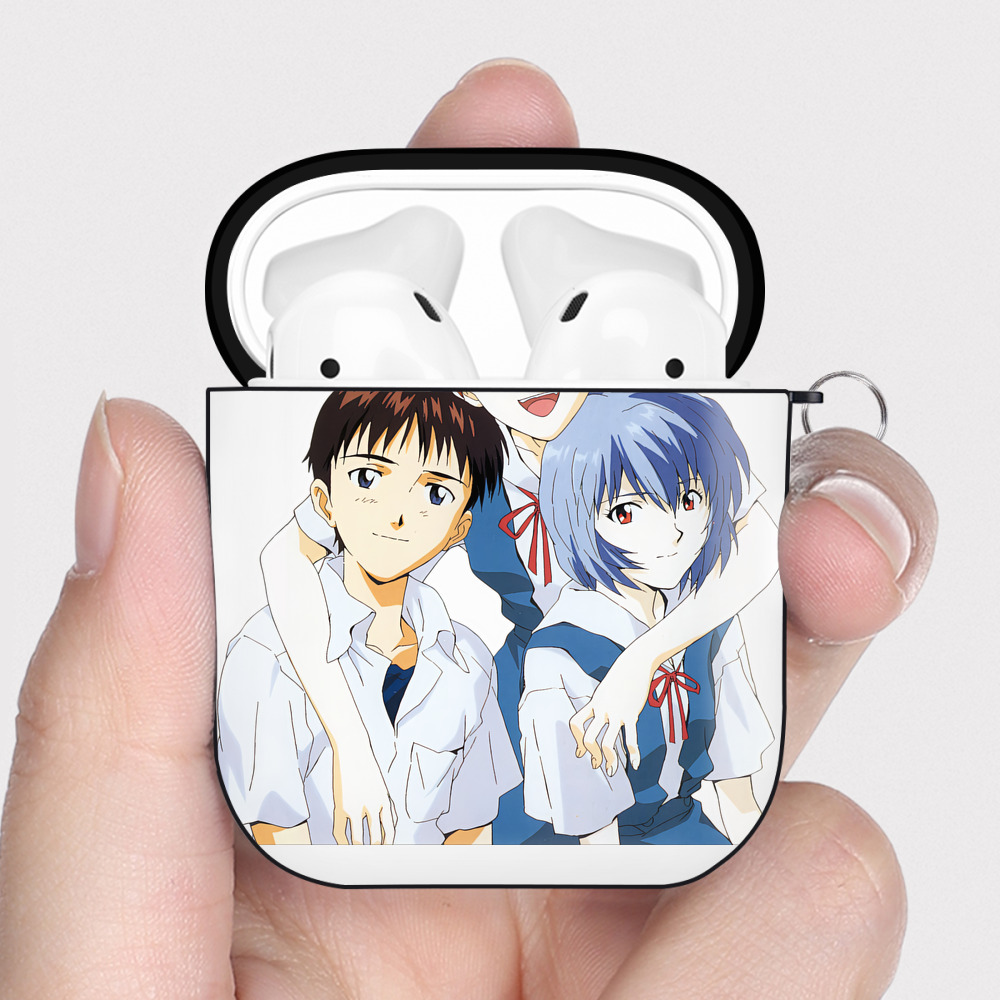 （画像用） EVA 新世紀エヴァンゲリオン AirPods 第2世代保護ケース ハードシェル ブラック 耐衝撃・防指紋・カラビナ付き