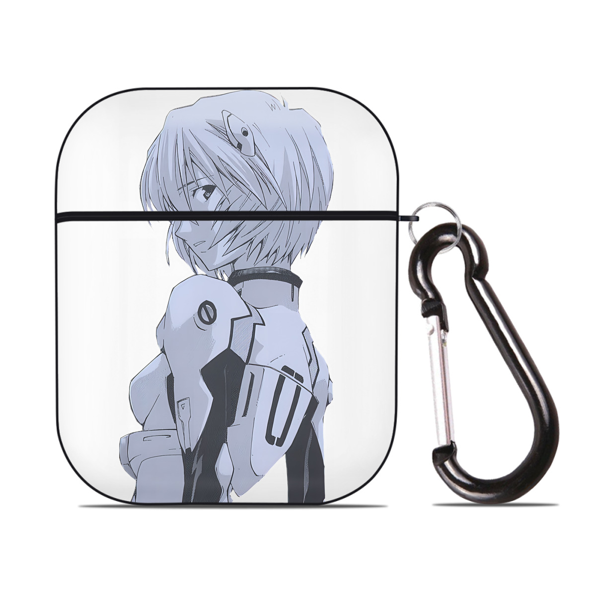 （画像用） EVA 新世紀エヴァンゲリオン AirPods 第2世代保護ケース ハードシェル ブラック 耐衝撃・防指紋・カラビナ付き