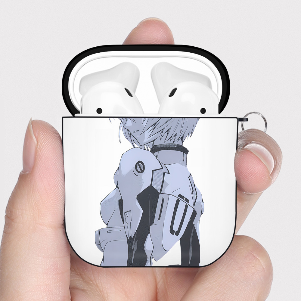 （画像用） EVA 新世紀エヴァンゲリオン AirPods 第2世代保護ケース ハードシェル ブラック 耐衝撃・防指紋・カラビナ付き