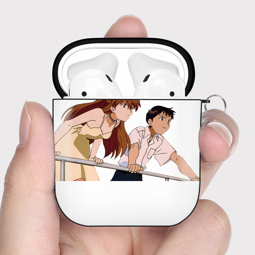 （画像用） EVA 新世紀エヴァンゲリオン AirPods 第2世代保護ケース ハードシェル ブラック 耐衝撃・防指紋・カラビナ付き