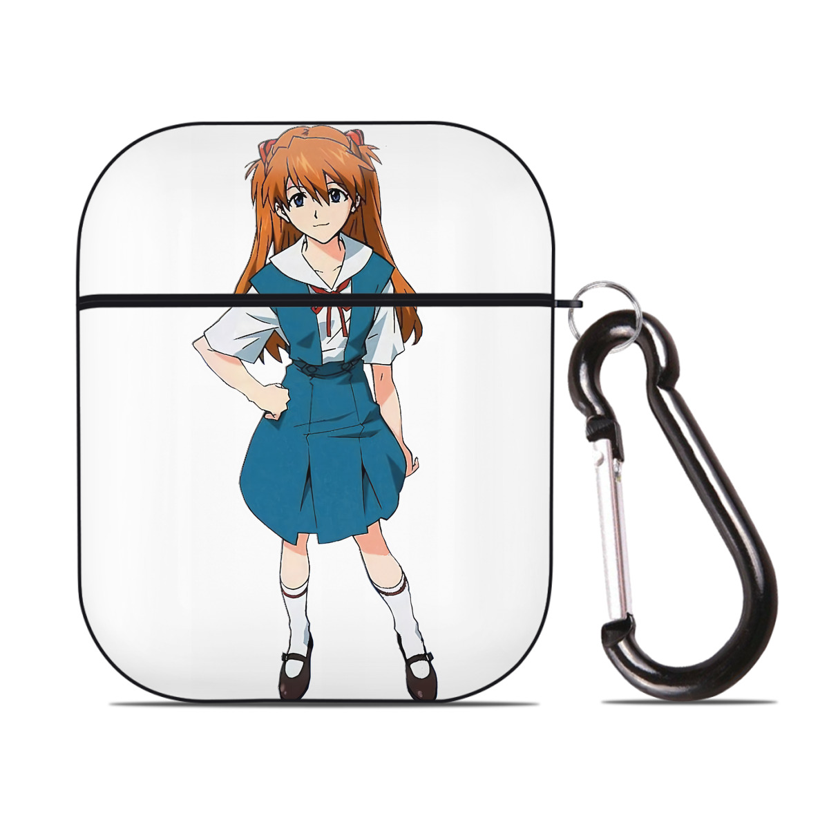 （画像用） EVA 新世紀エヴァンゲリオン AirPods 第2世代保護ケース ハードシェル ブラック 耐衝撃・防指紋・カラビナ付き